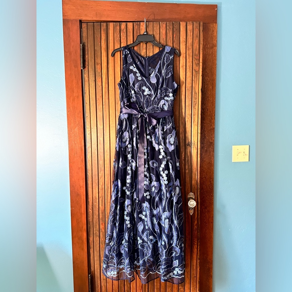 Full Length Forma Evening Dress Navy Blue Size 12P